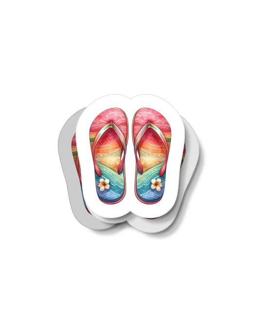 Beach Flip Flop Waterproof Sticker