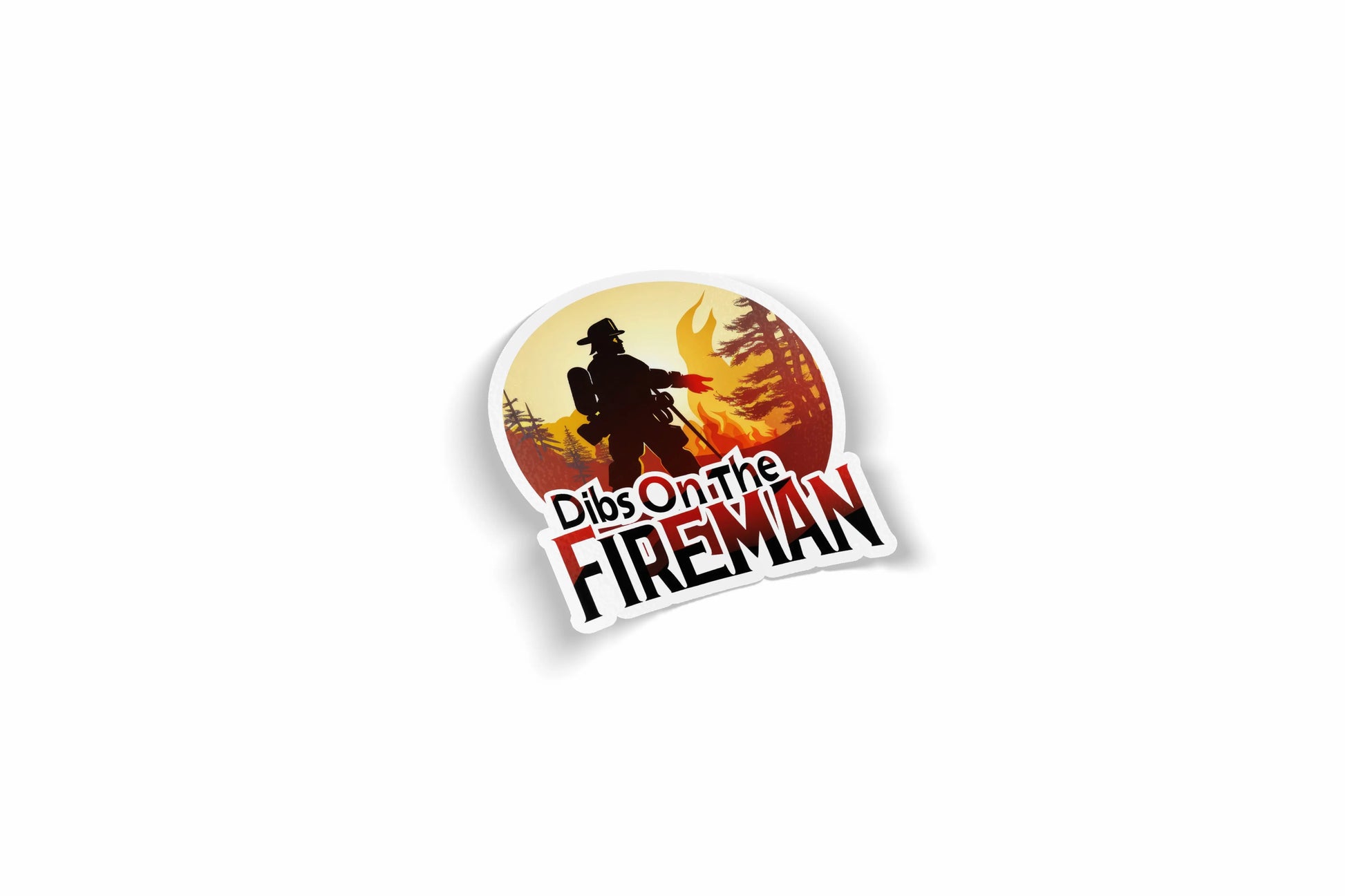 Dibs On The Fireman Waterproof Sticker?á