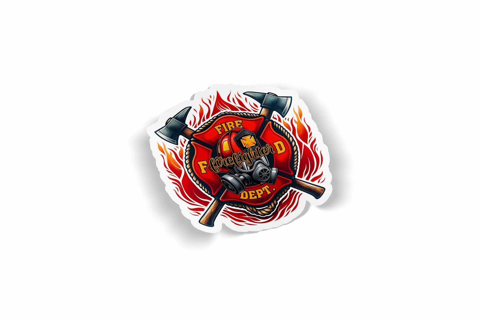 Firefighter Cross with Flames?á