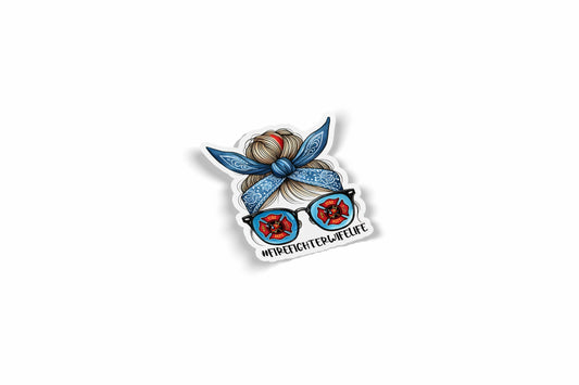 Firefighter Wife Life Hashtag Waterproof Sticker?á