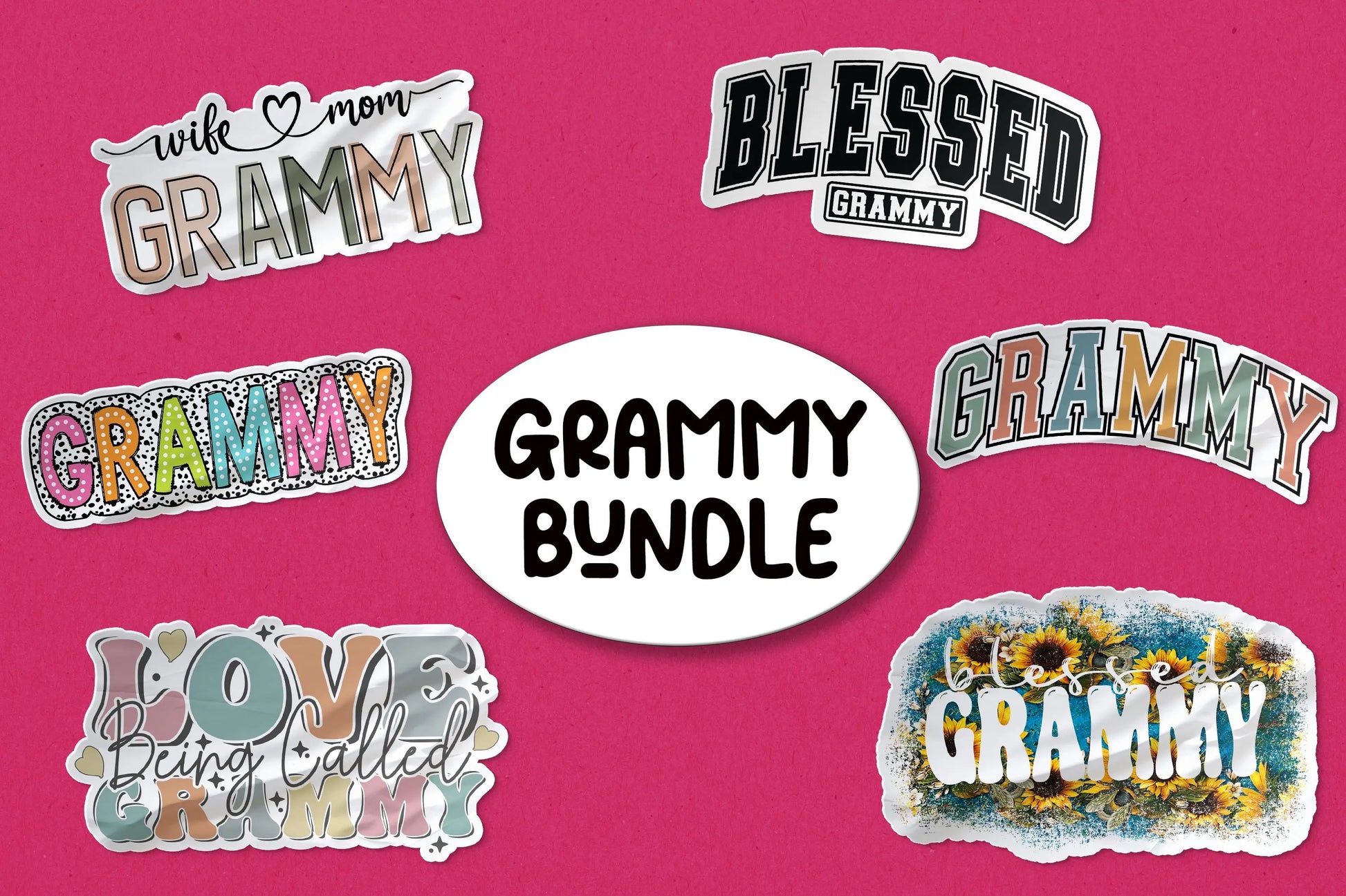 Grammy Waterproof Sticker Bundle 