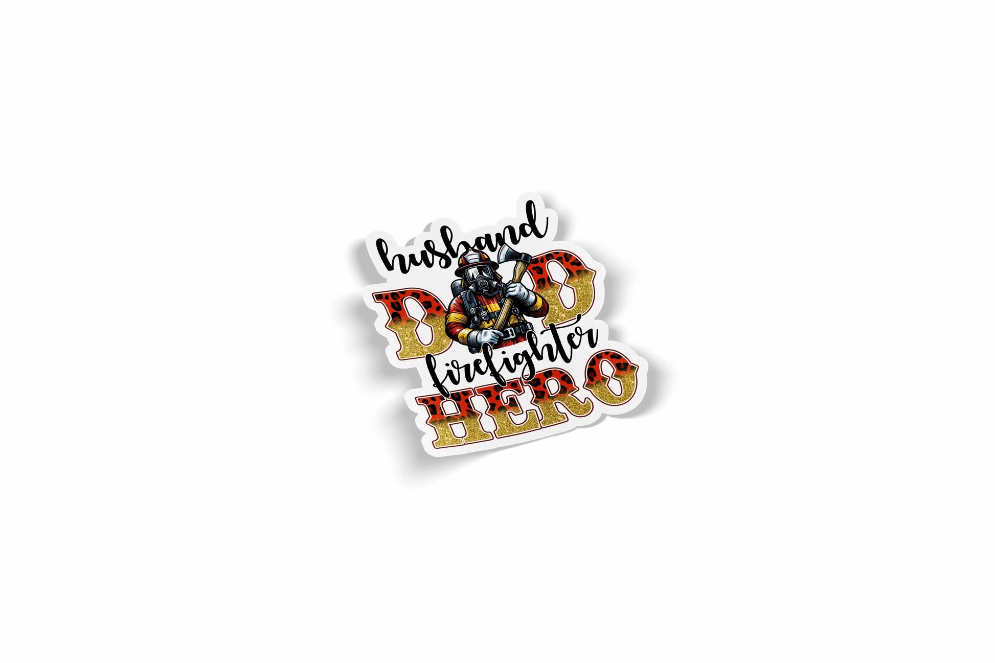 Husband Dad Firefighter Hero Waterproof Sticker?á