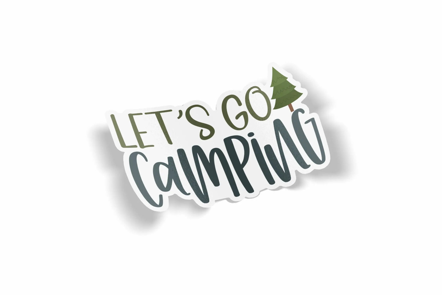 Let's Go Camping Waterproof Sticker?á