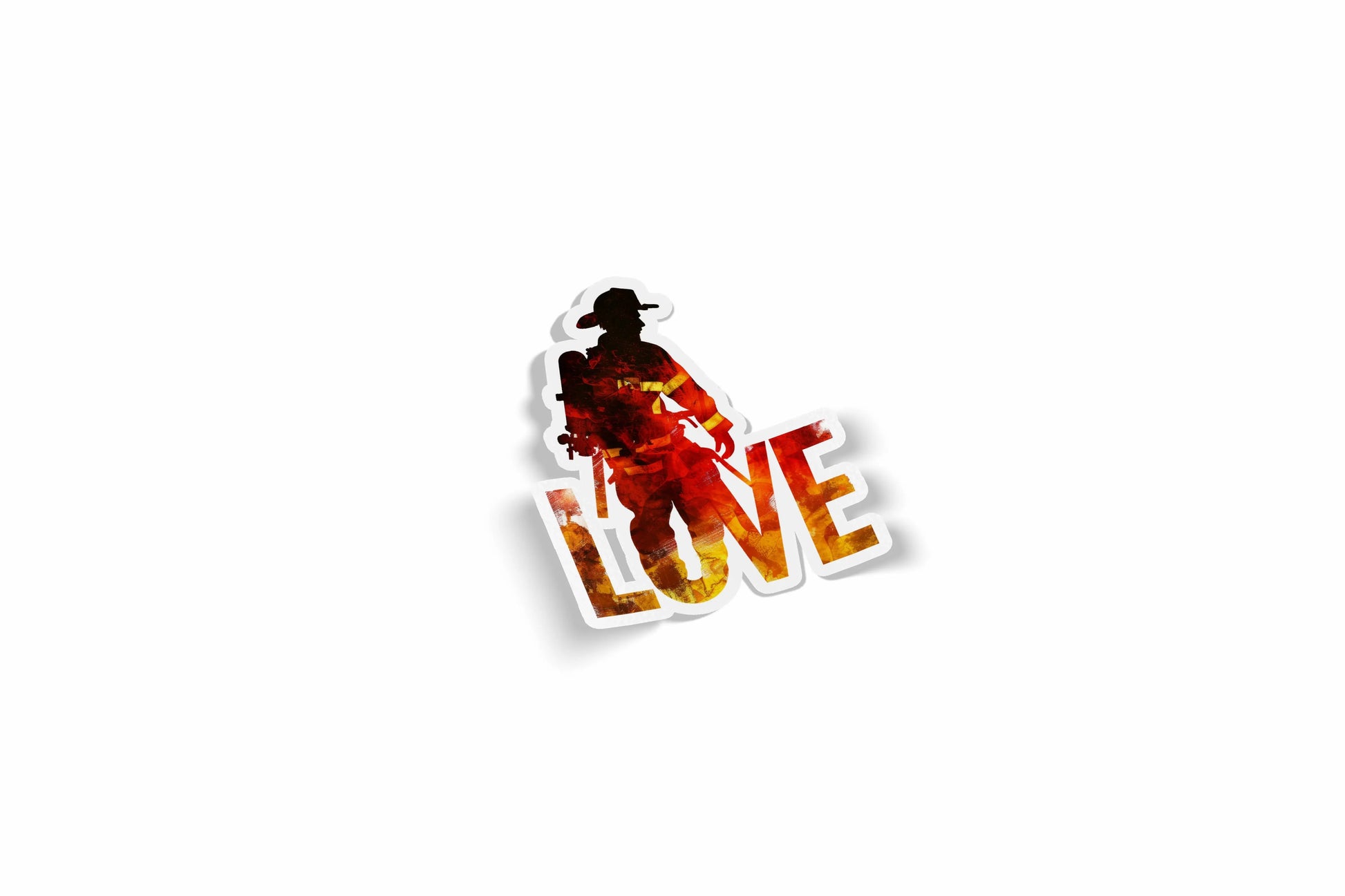 Love Firefighter Waterproof Sticker?á