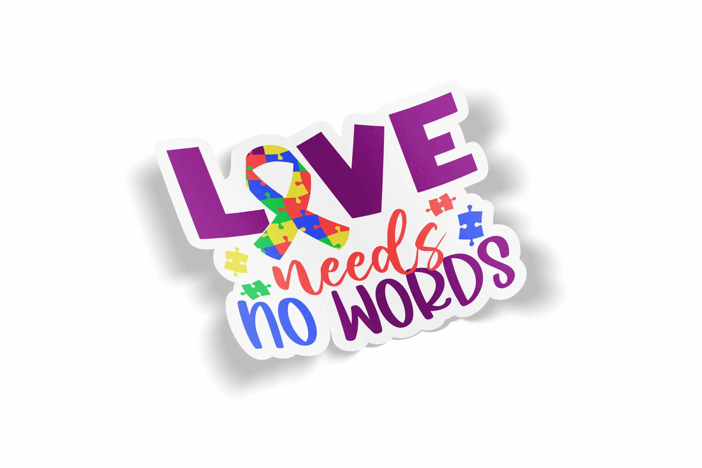 Love Needs No Words Waterproof Sticker?á