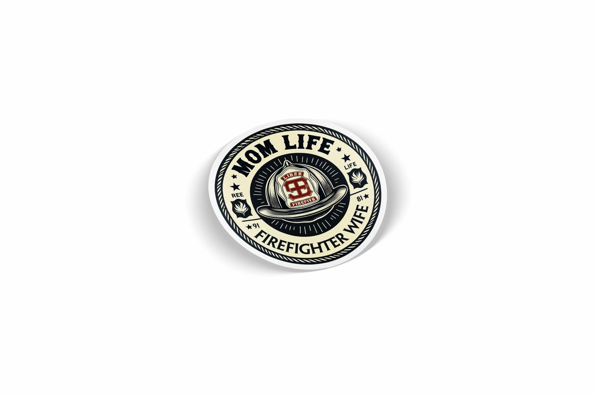 Mom Life Firefighter Wife Waterproof Sticker?á