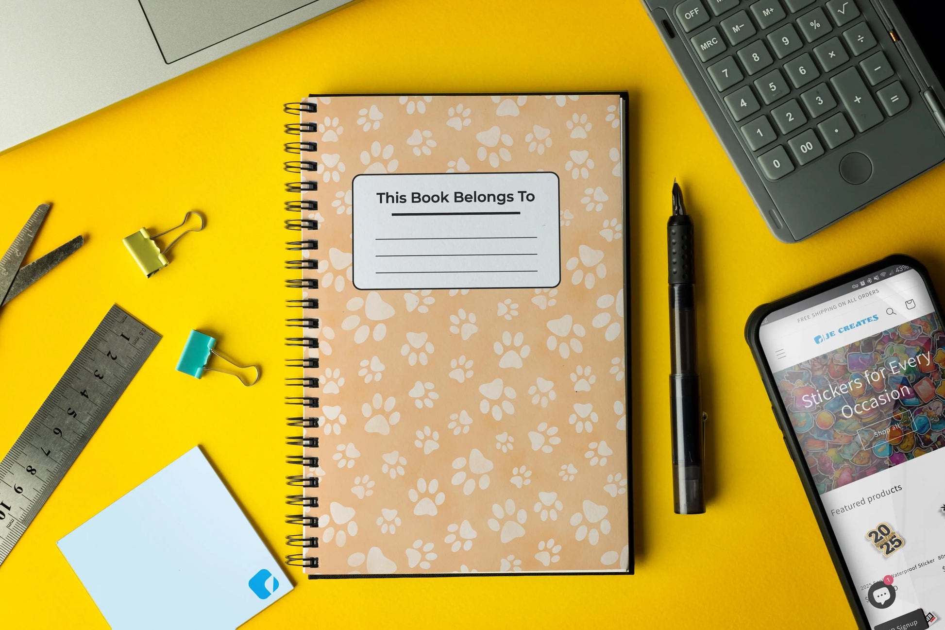 Orange Cat PawsNotebook/Journal
