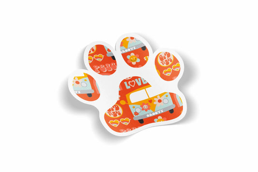 Paw Print Design 20 Waterproof Sticker?á