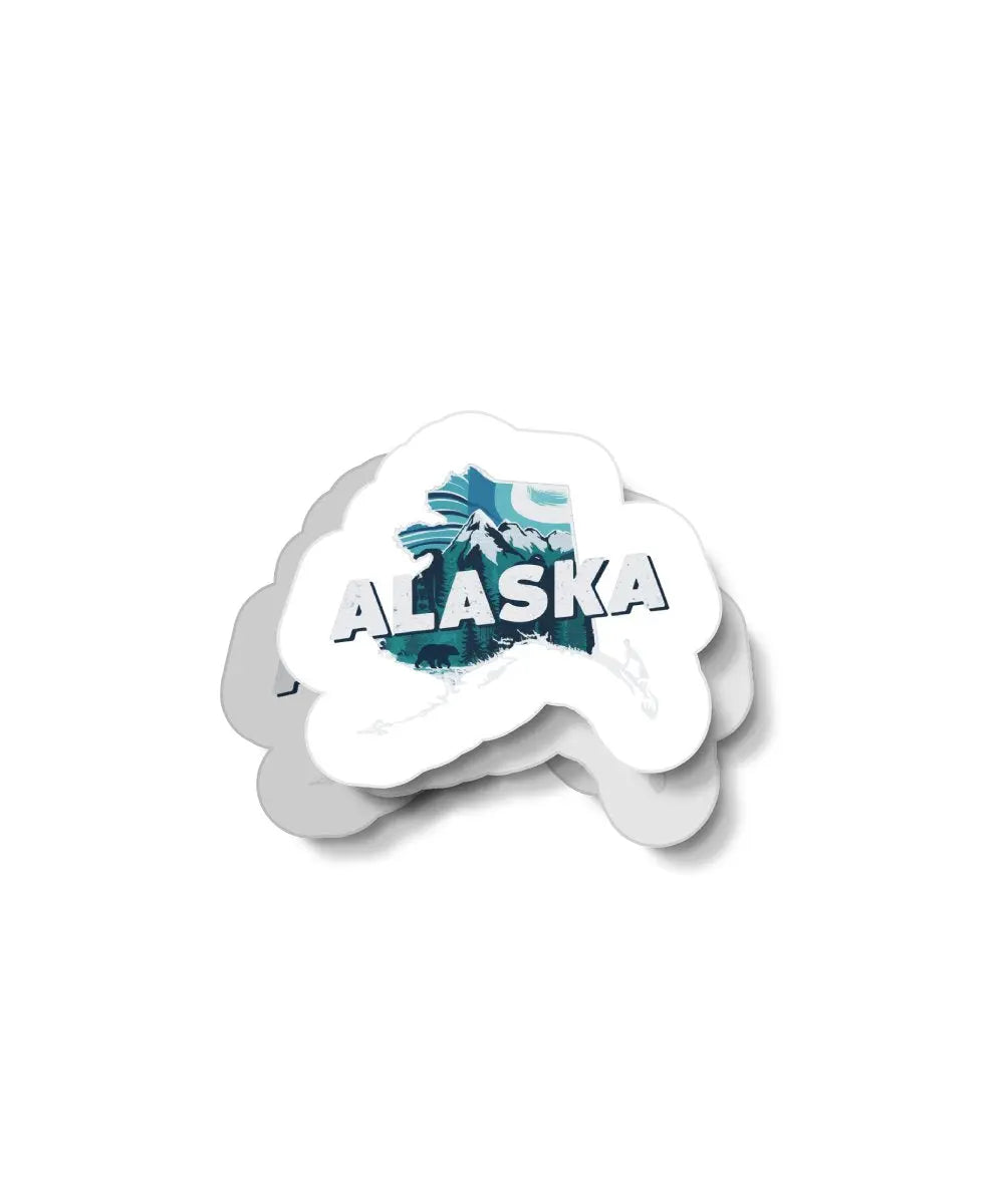 Retro Alaska Waterproof Sticker