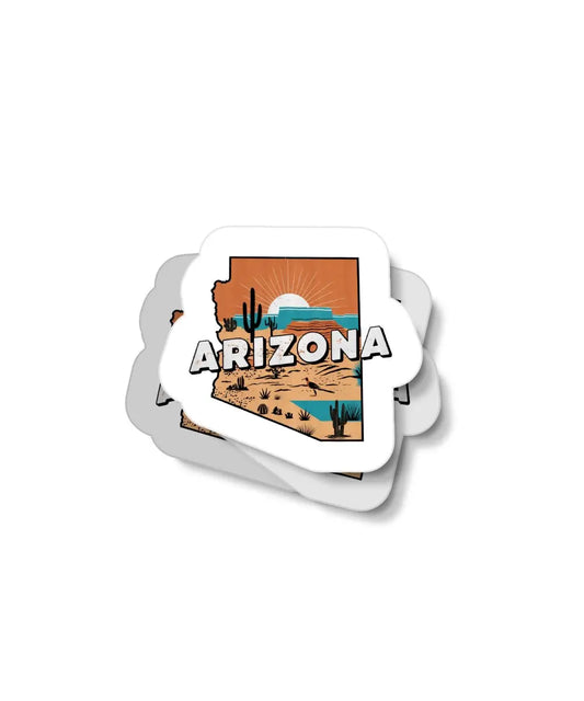 Retro Arizona Waterproof Sticker