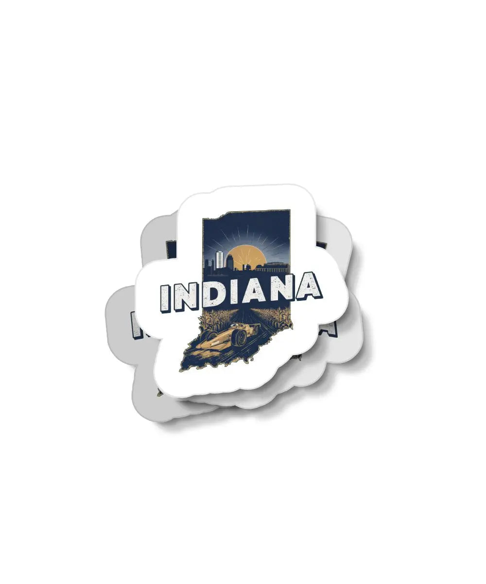 Retro Indiana Waterproof Sticker