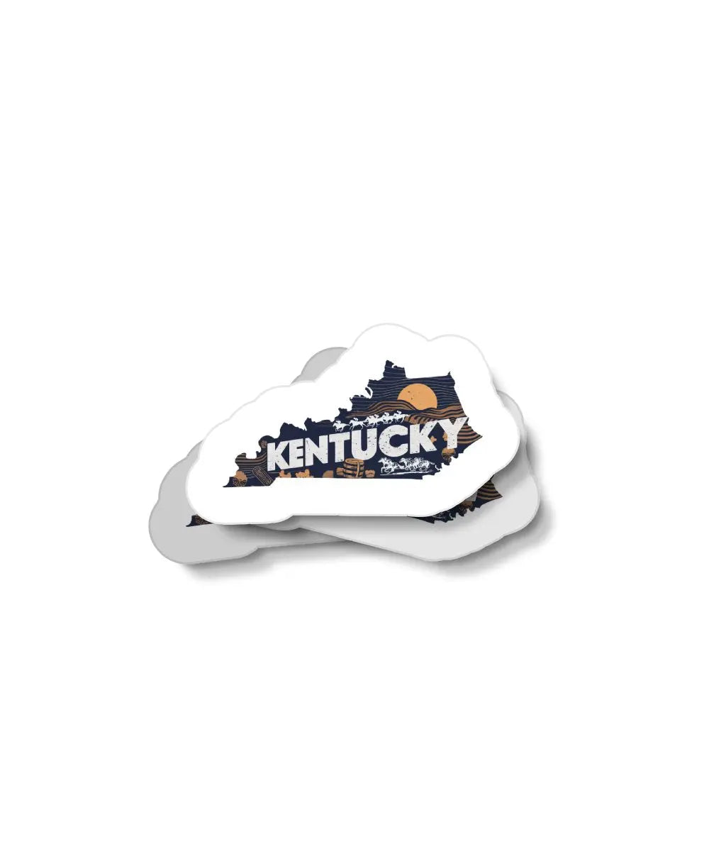 Retro Kentucky Waterproof Sticker