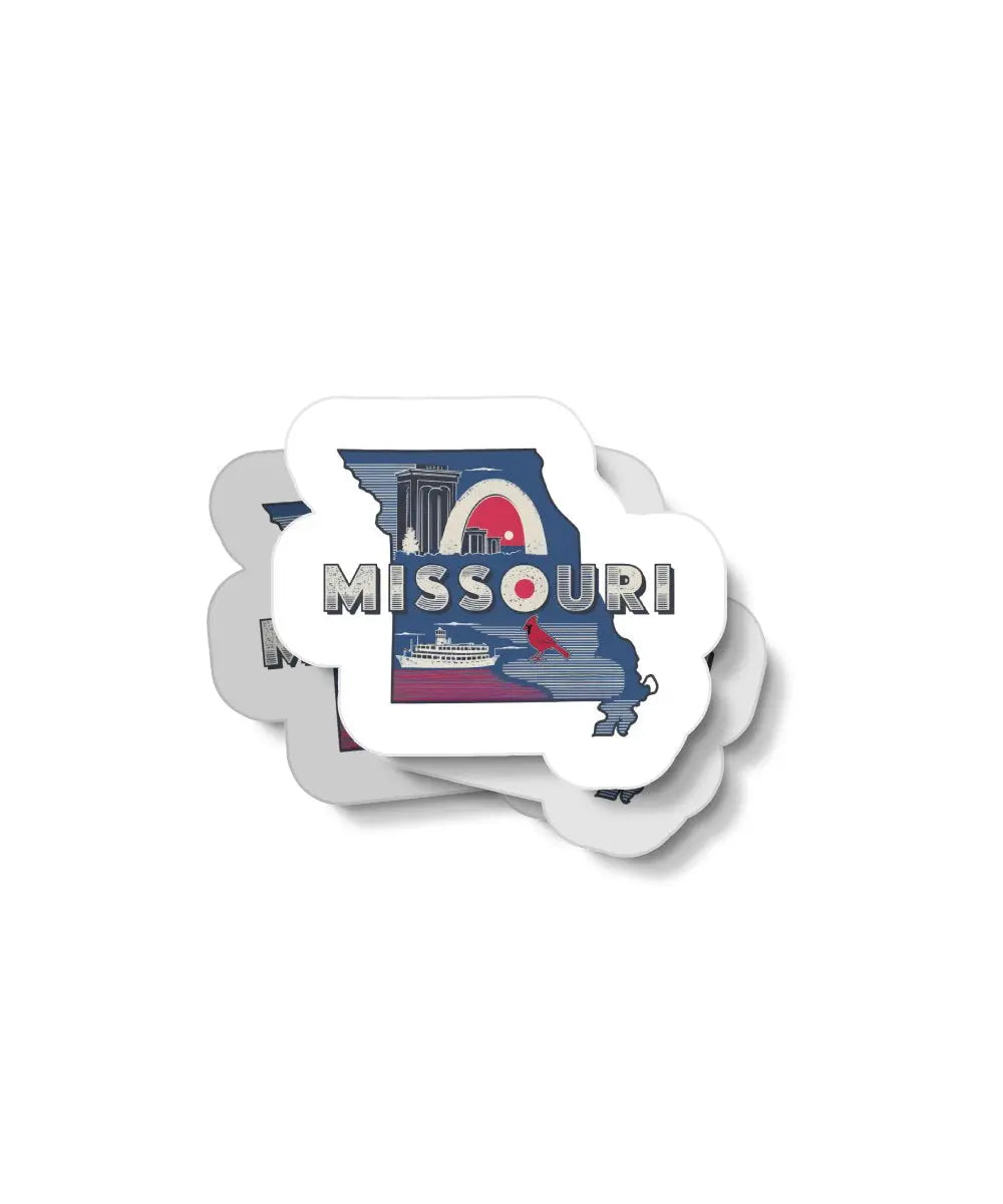 Retro Missouri Waterproof Sticker