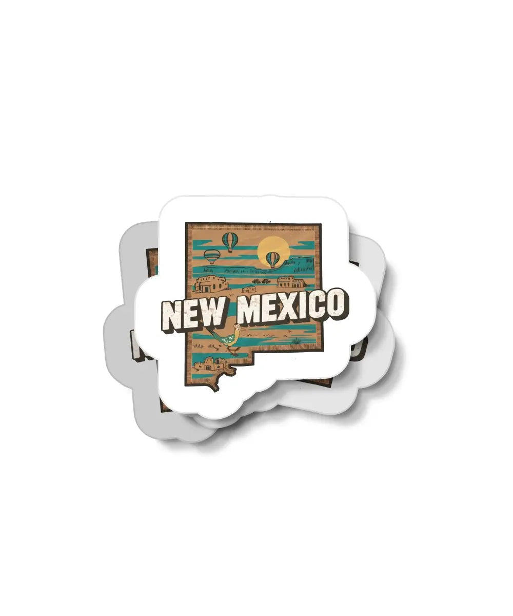 Retro New Mexico Waterproof Sticker