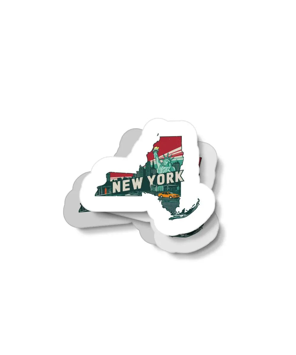 Retro New York Waterproof Sticker