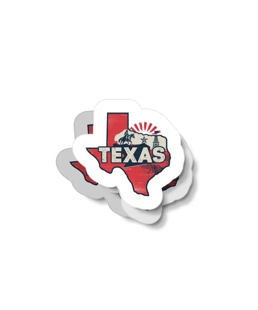 Retro Texas Waterproof Sticker