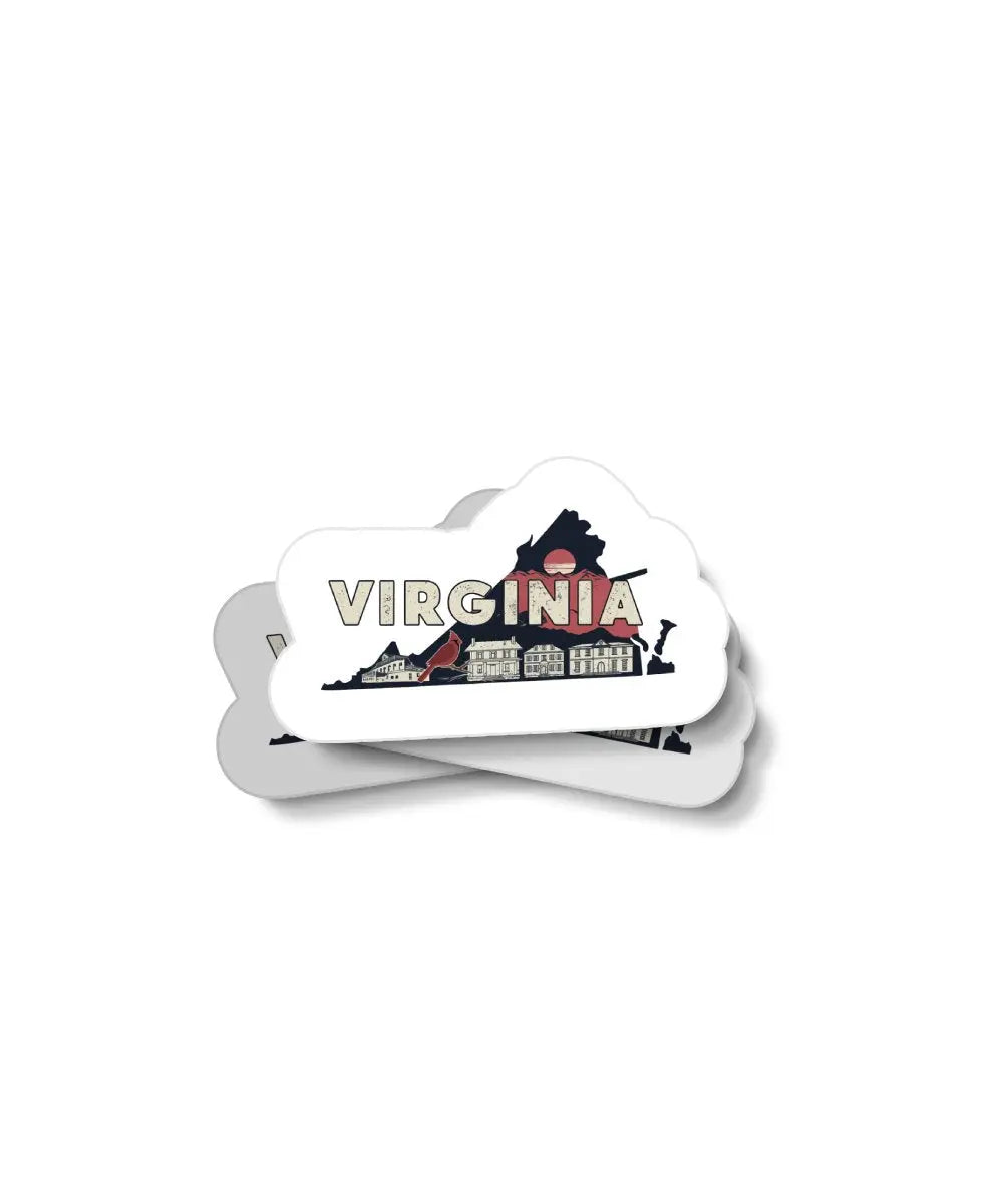 Retro Virginia Waterproof Sticker