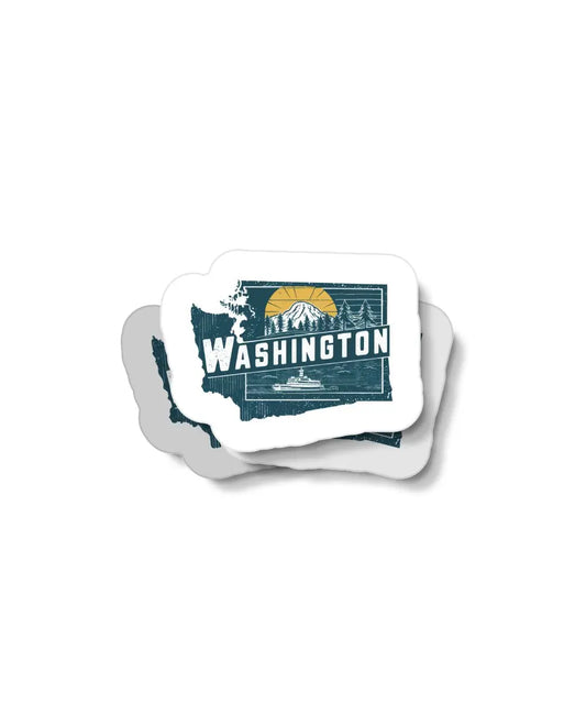 Retro Washington Waterproof Sticker