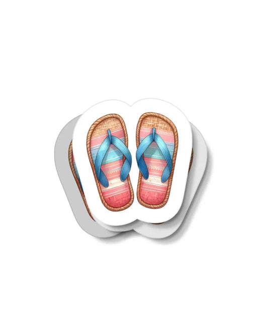 Wicker Flip Flop Waterproof Sticker